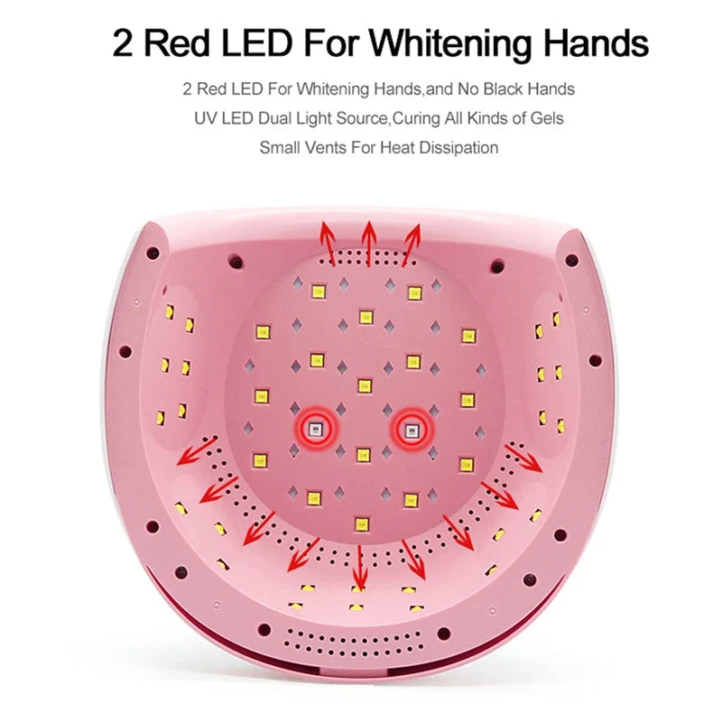 82W UV LED Nail Lamp | Fast Gel Curing, LCD Display & 4 Timers
