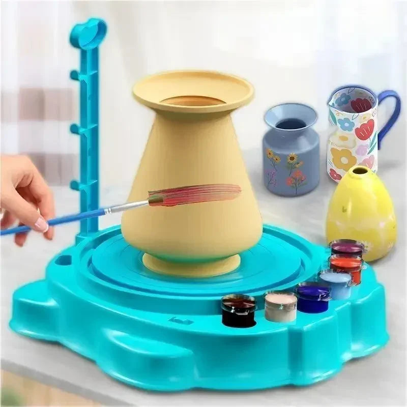 Electric Pottery Wheel with Foot Pedal & Handle | DIY Ceramics