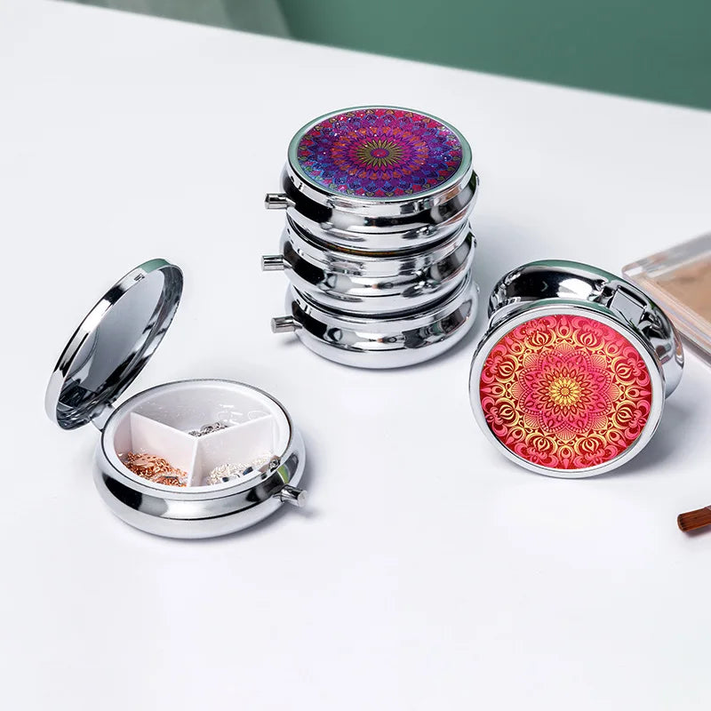 Circular Storage 3 Compartments Single Compartment Metal Small