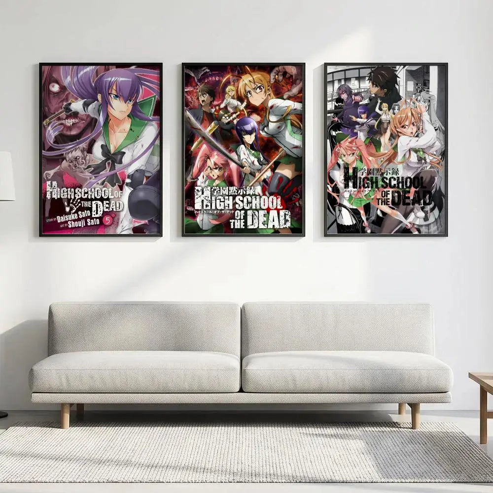 Highschool of the Dead Anime Poster – HD Waterproof Wall Art