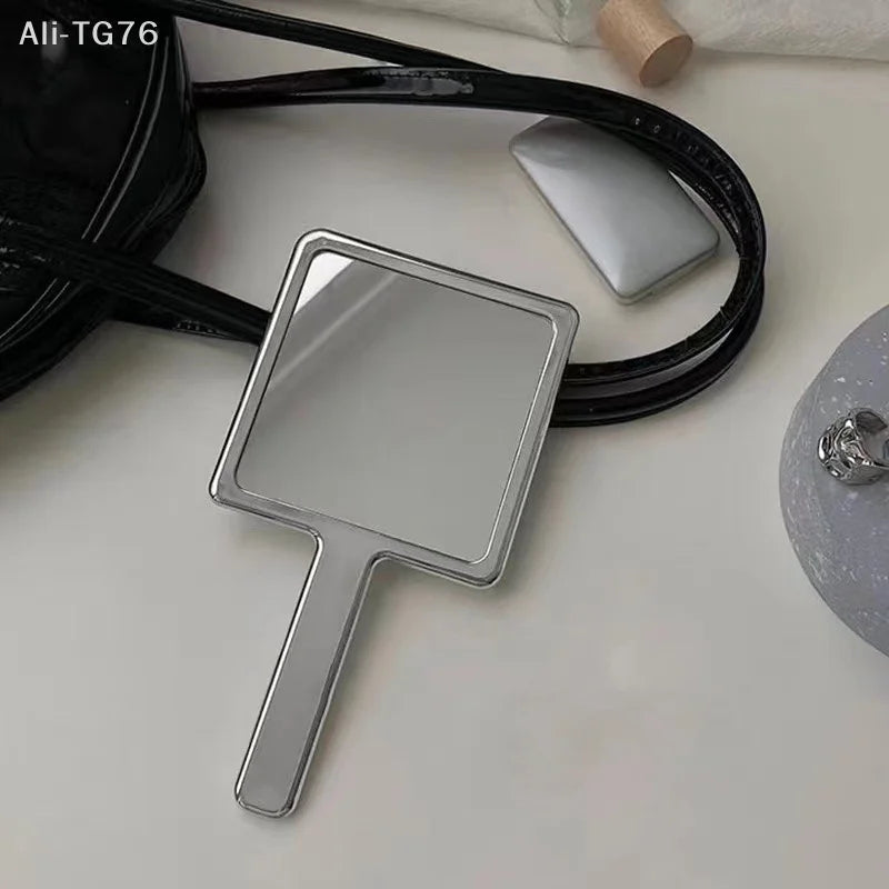 Electroplated Handheld Makeup Mirror – Round & Square S/M/L