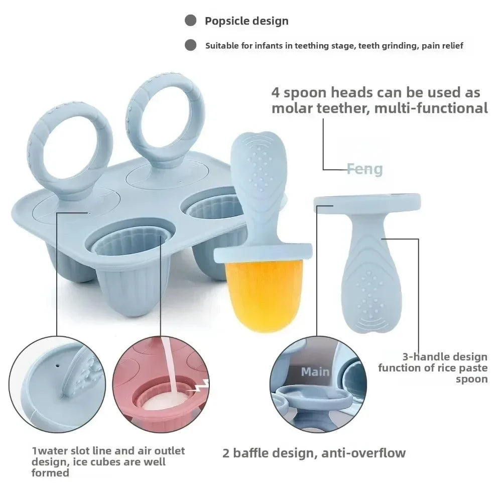 Silicone Ice Cream Mold – Reusable Popsicle & Frozen Treat Tray