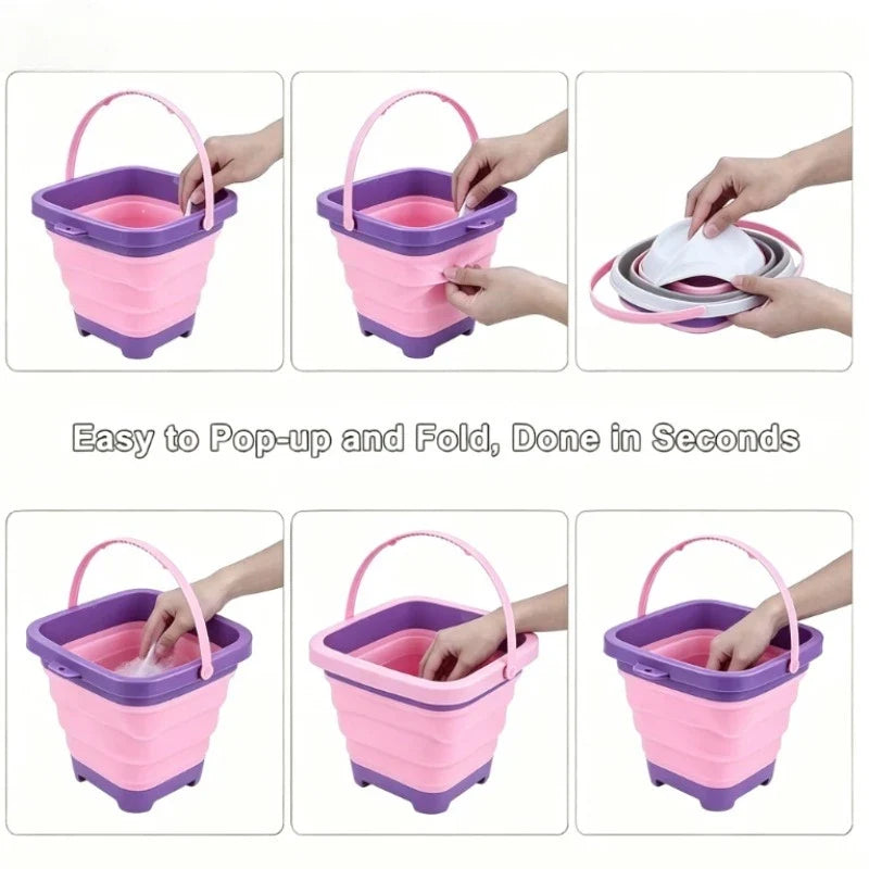 2L Collapsible Foldable Bucket – Portable Camping & Beach