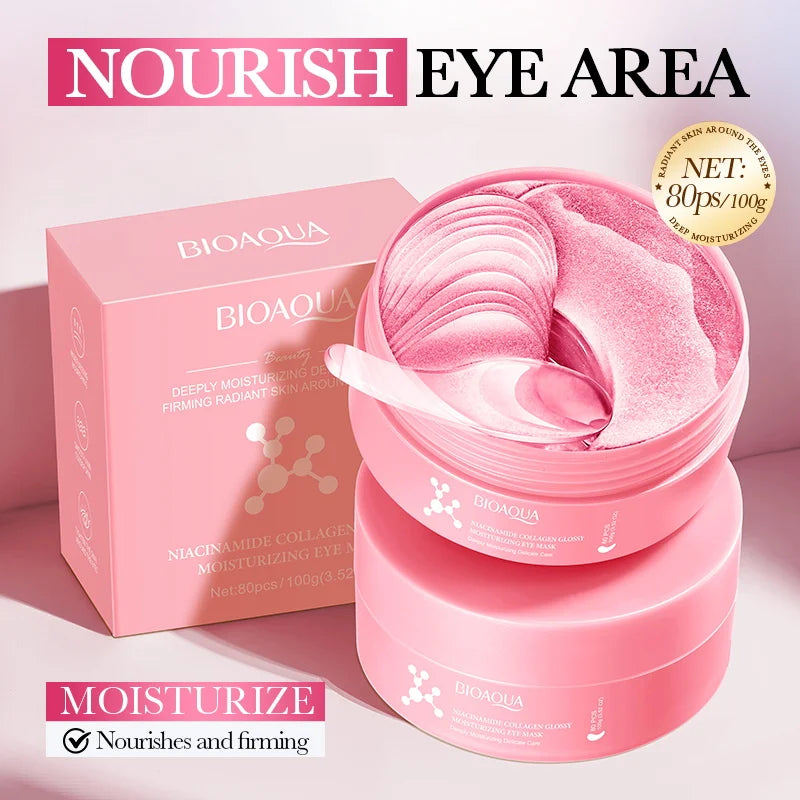 BIOAQUA 80pc Collagen Eye Mask – Dark Circles & Anti-Aging