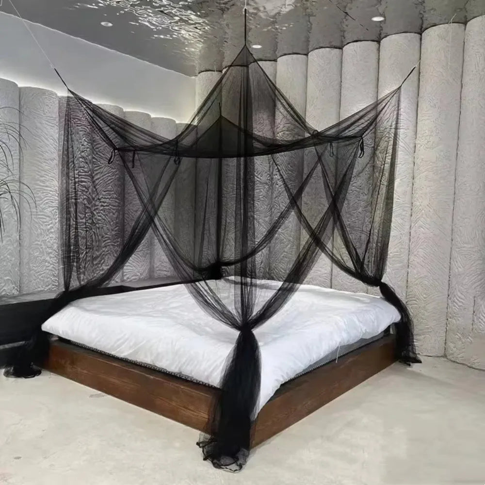4-Corner Bed Canopy Mosquito Net | Breathable Square Bed Tent