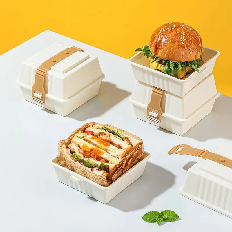 Sandwich Bento Box with Strap – Portable Lunch Container