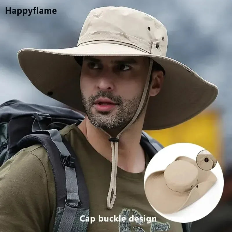 Summer Mountaineering Fishing Hat Men's UV Resistant Fisherman Large