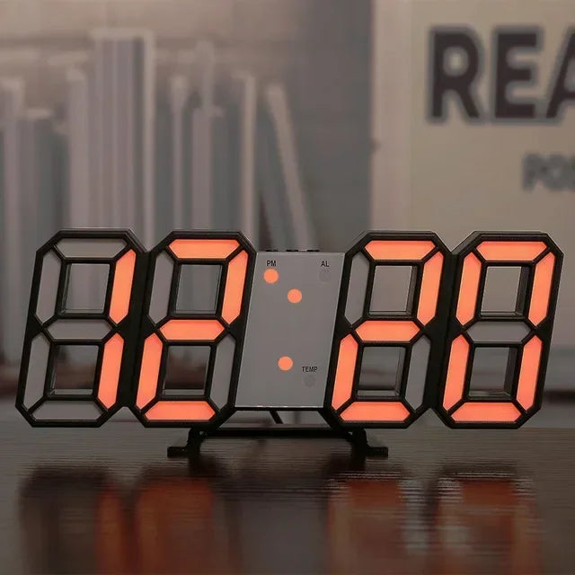 3D LED Digital Wall Clock | Modern Square Acrylic Home Decor