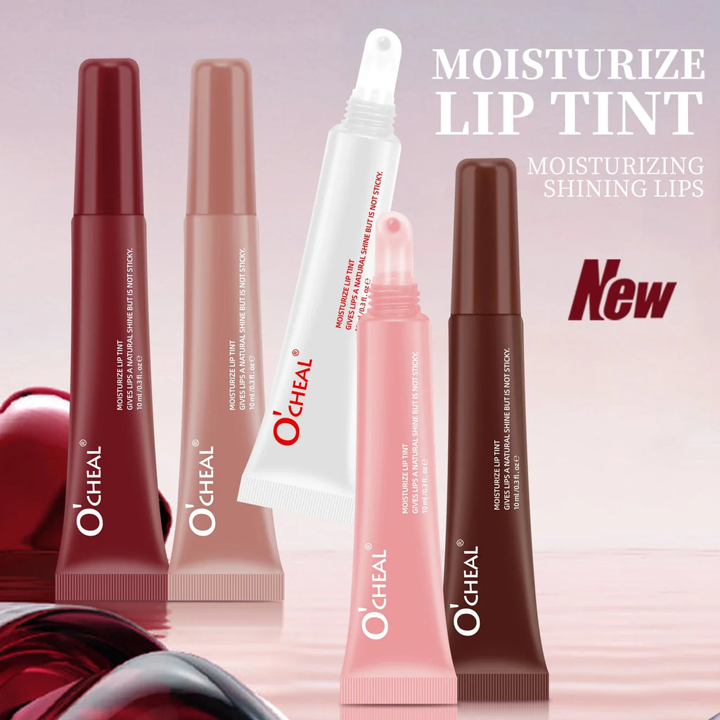 O'Cheal 5-Color Glass Gel Lip Gloss – Hydrating & Long-Lasting
