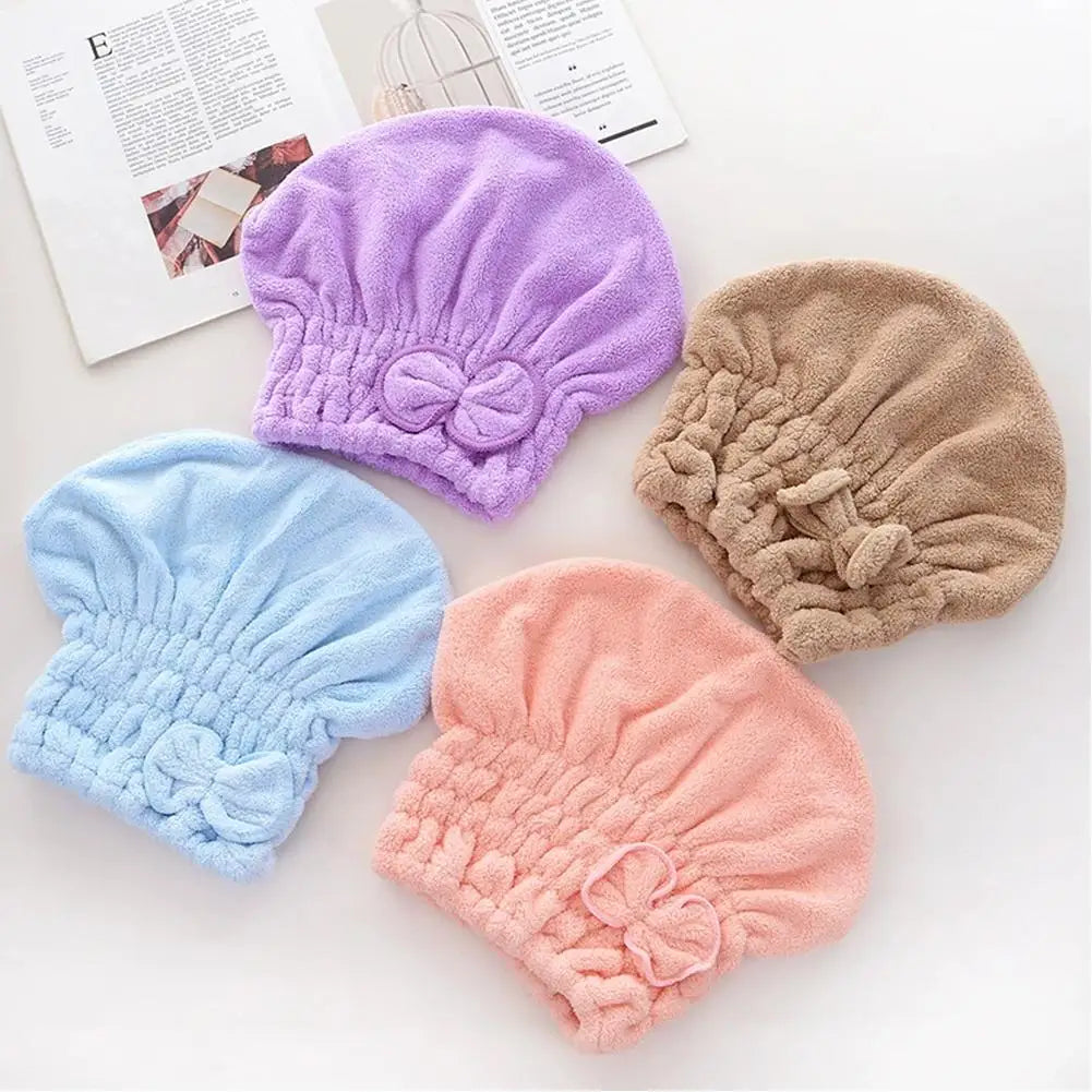 Microfiber Hair Drying Cap – Coral Fleece Ultra-Absorbent Turban