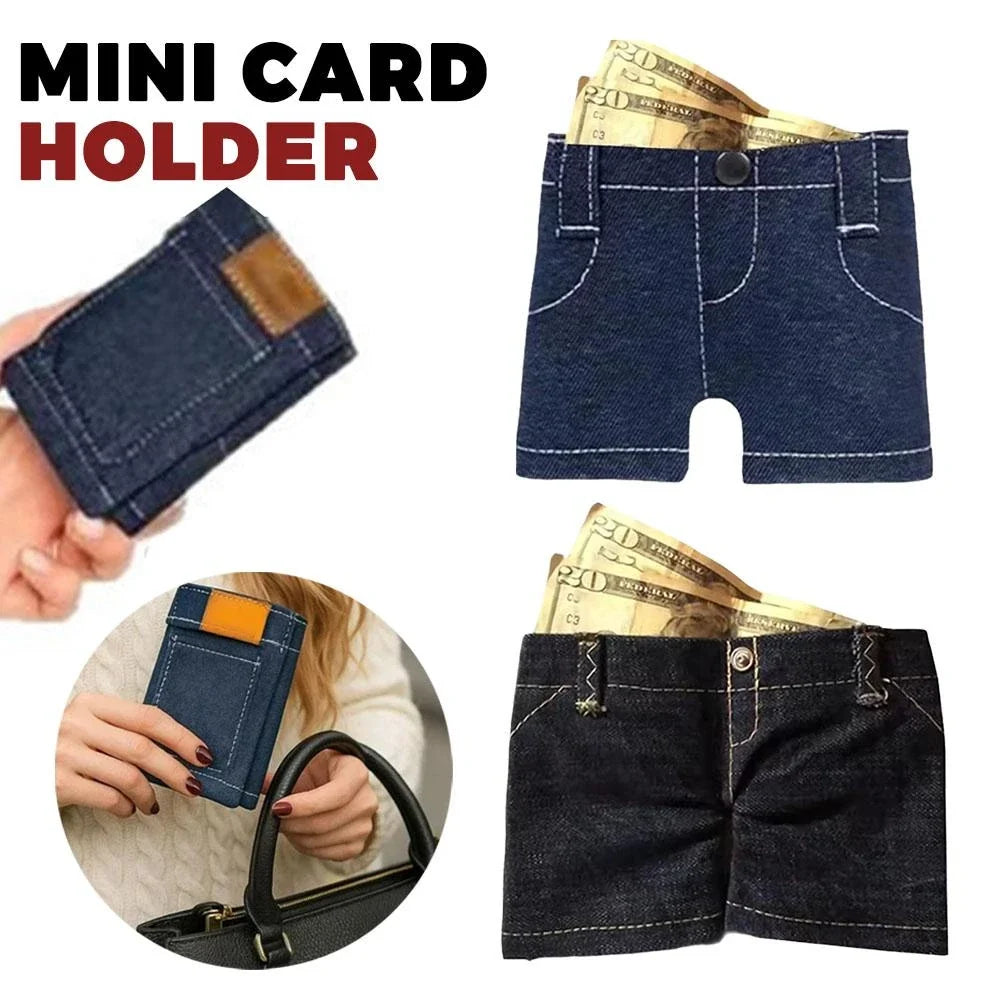 Mini Denim Jeans Wallet – Retro Coin Purse & Card Holder