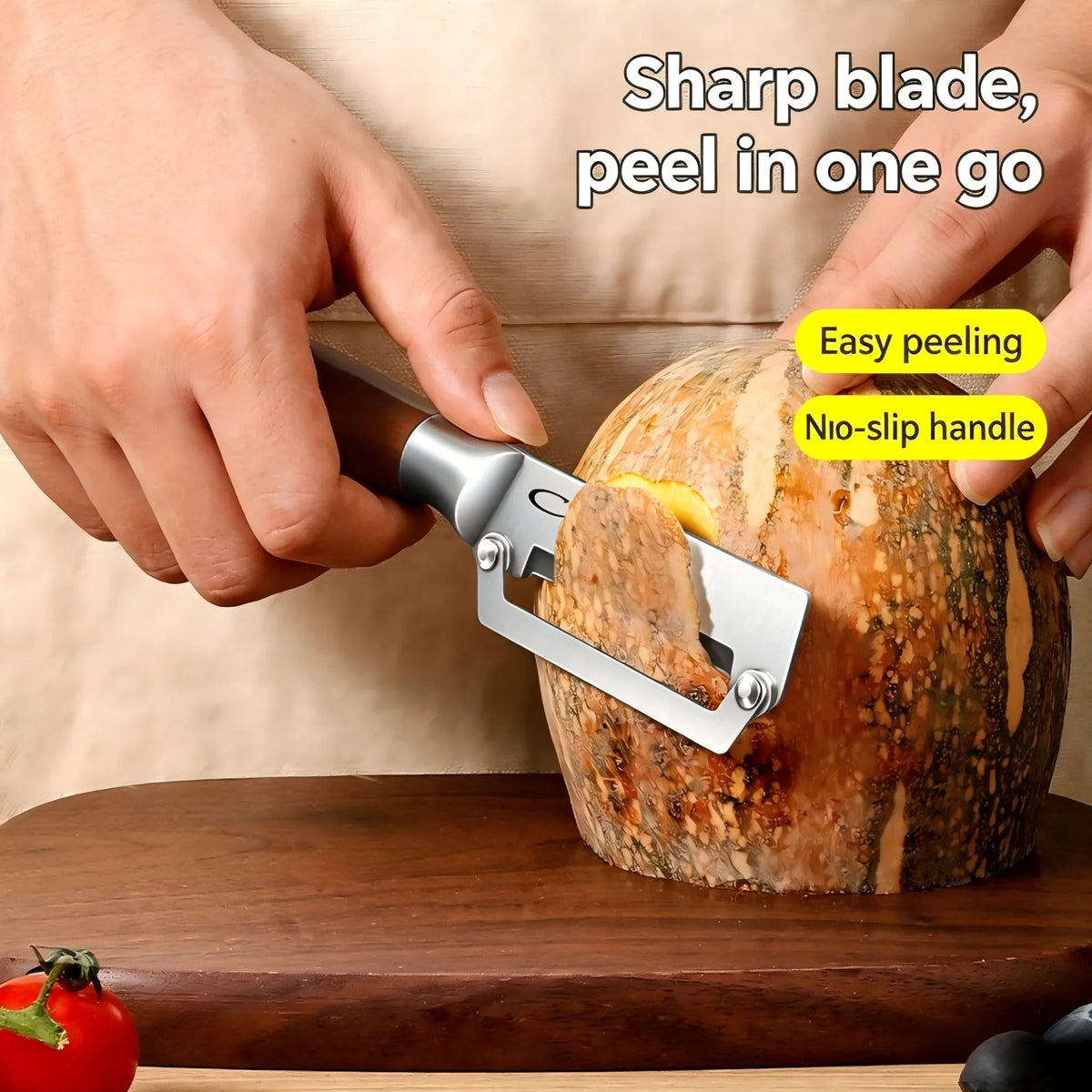 PLYS Stainless Steel Vegetable & Fruit Peeler | Non-Slip