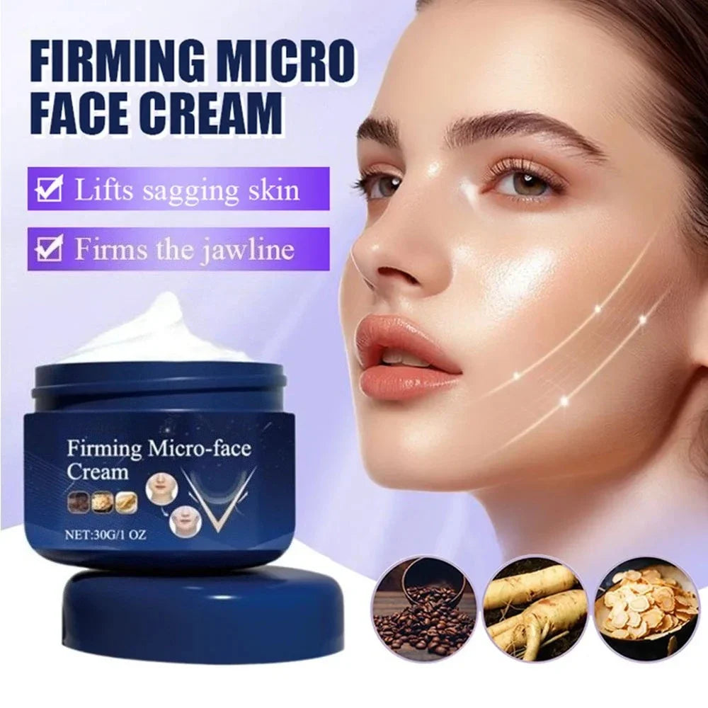 Firming Micro Face Cream Moisturize Tighten Skin Remove Double Chin