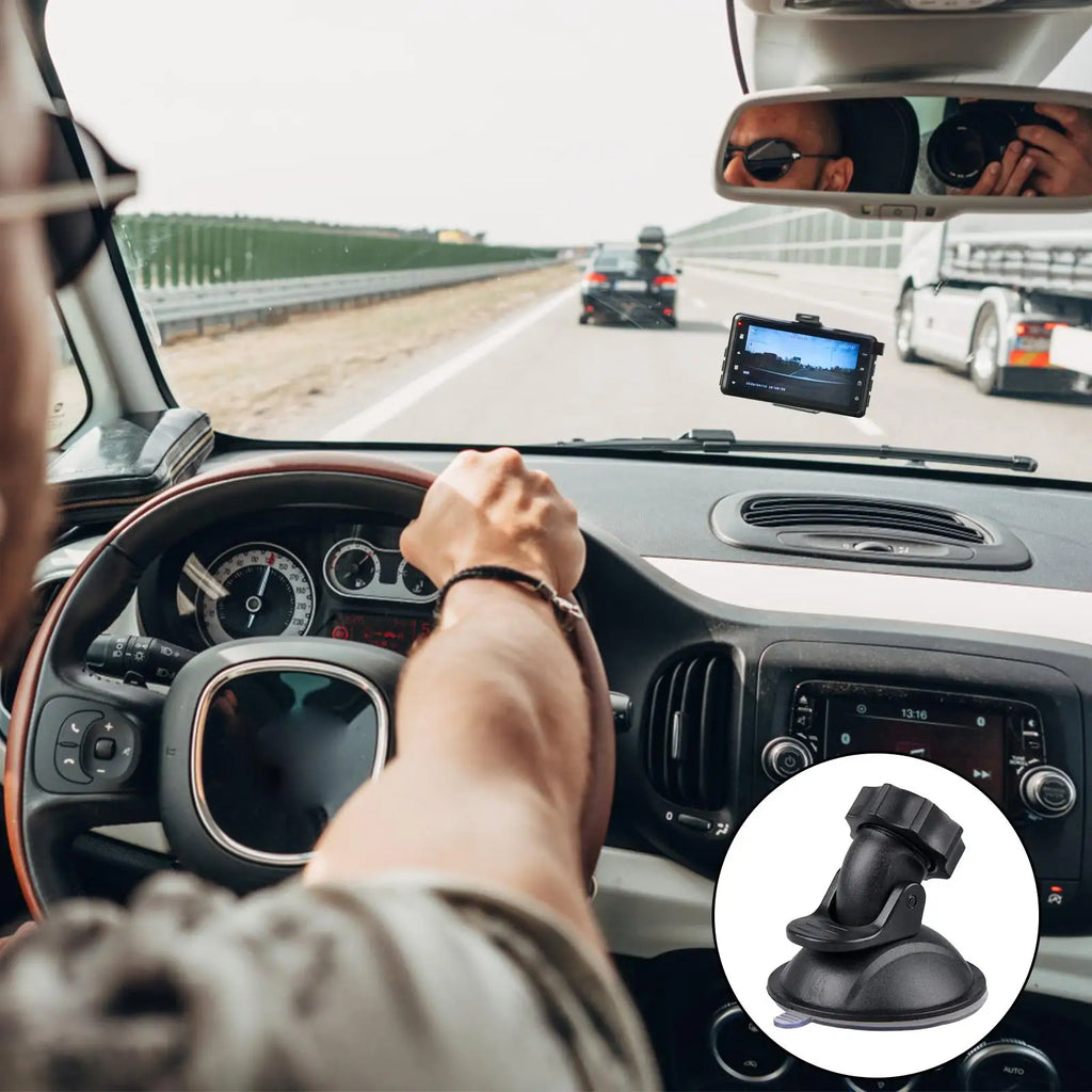 Dash Cam Suction Mount 360° Quick Release – 5 Adapters