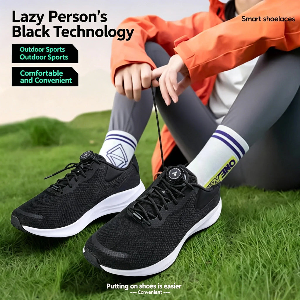 No-Tie Elastic Shoelaces with Swivel Buckle – Kids & Adults