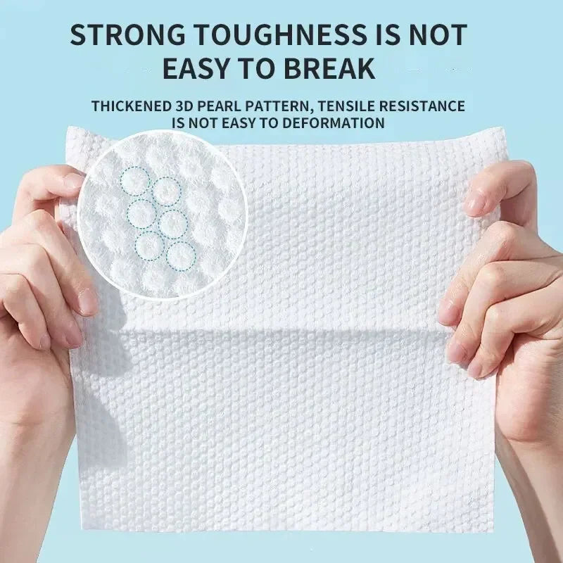 Disposable Face Towels Soft Non-Woven Cotton 50 Pack