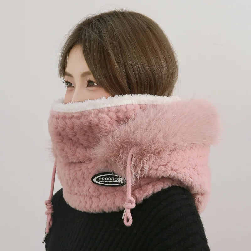 Women's Winter Thermal Hat Hood Scarf & Mask | Windproof