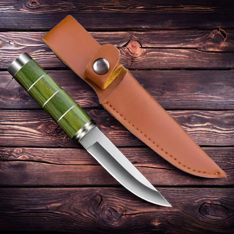 COOKCRAZE Portable Paring Knife – Steel & Pakka Wood Handle