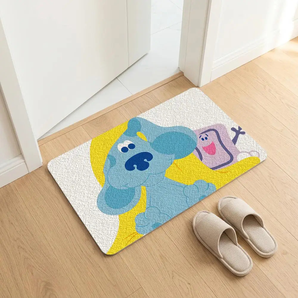 Cartoon Diatomite Bath Mat – Quick Dry, Absorbent & Anti-Slip