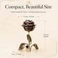 Antique Rose Incense Burner | Vintage Metal Aromatherapy Diffuser