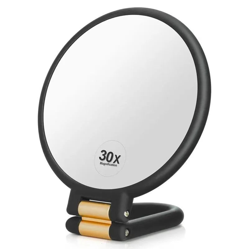 30X Magnifying Makeup Mirror with Stand – Double Sided 360°