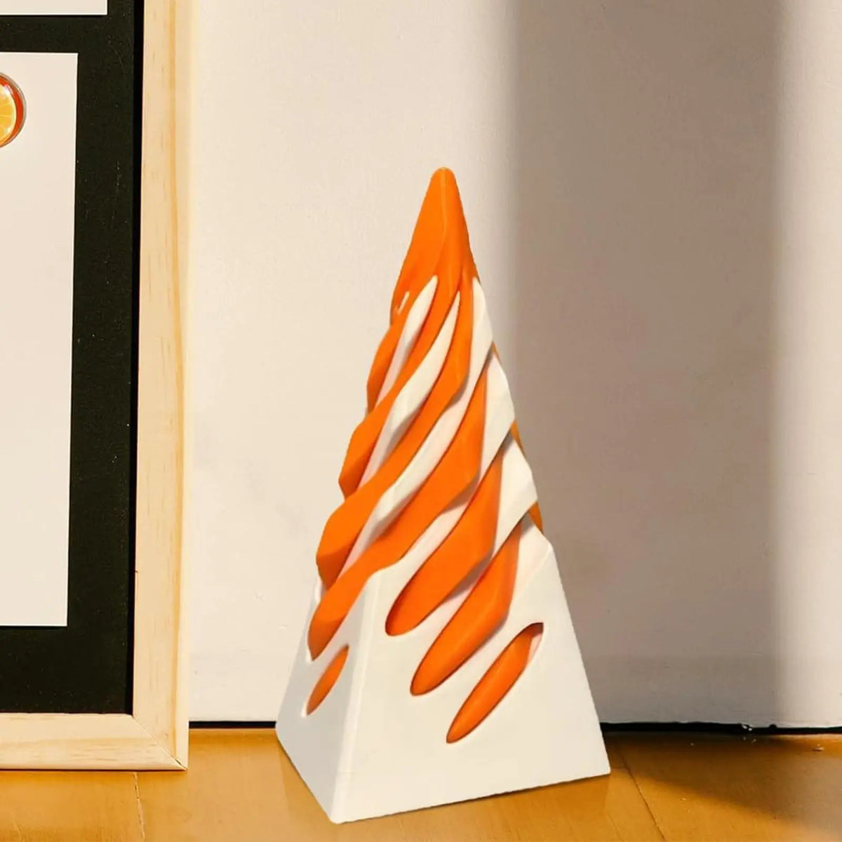 Impossible Pyramid Passthrough Sculpture 3D Optical Illusion Art Decor