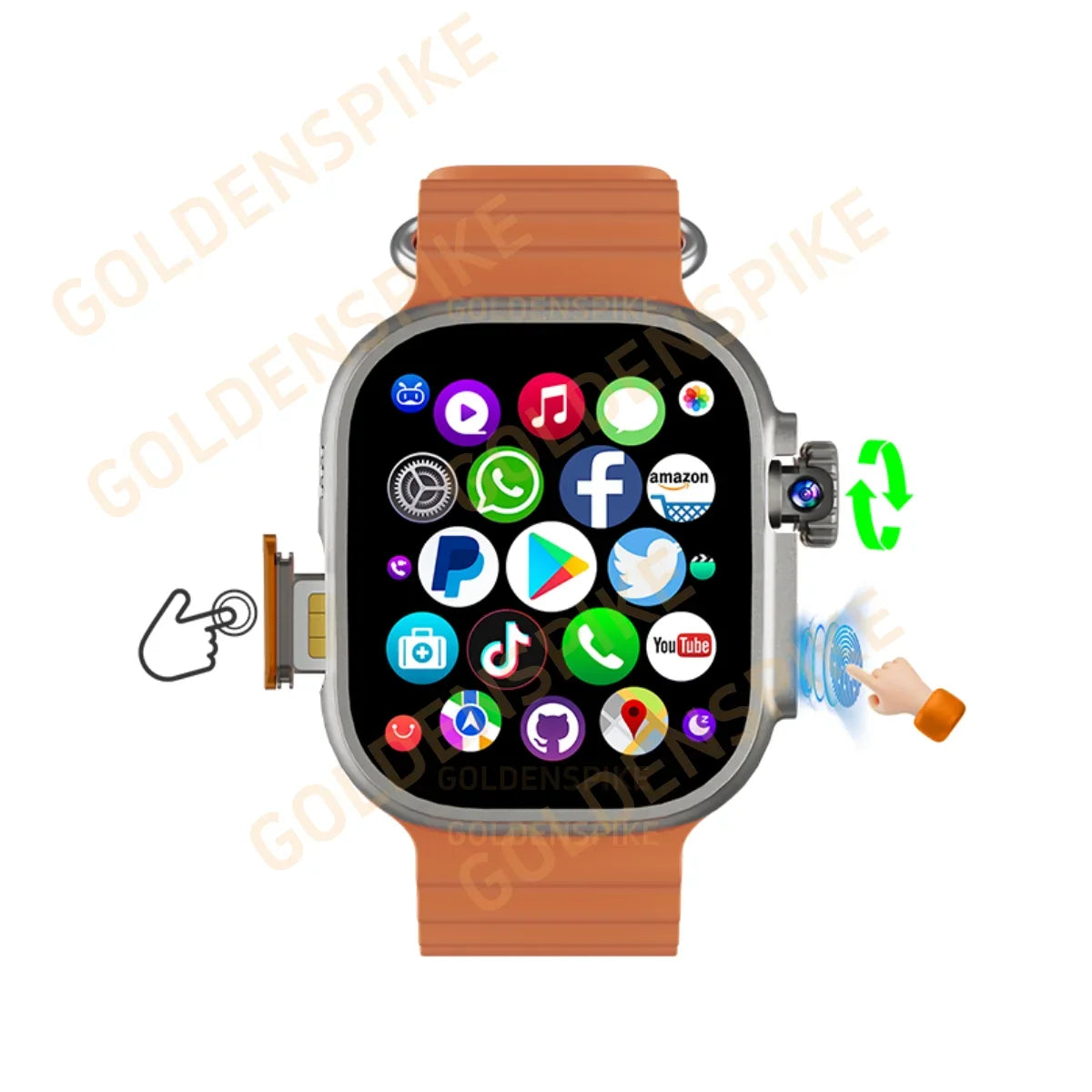 DW100 Pro 4G Android Smart Watch | 2.29" AMOLED, GPS, 256GB