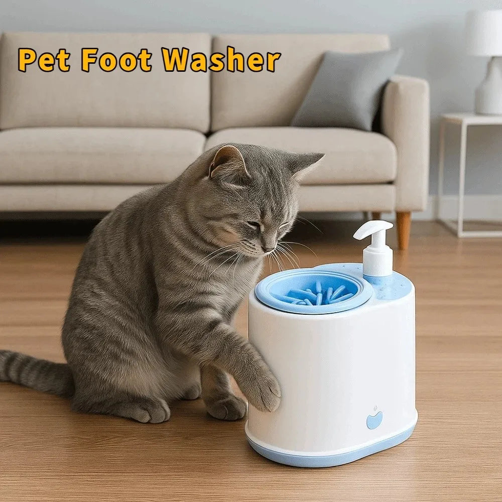 2-in-1 Pet Paw Washer Cup with Soap Dispenser | Dog Paw