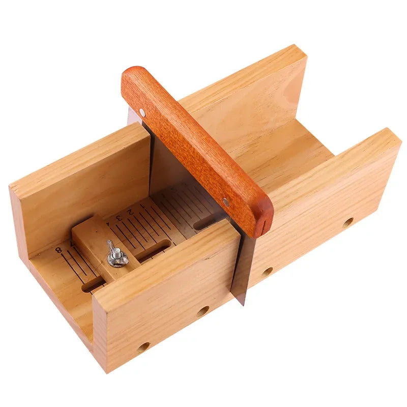 Adjustable Wooden Soap Loaf Cutter Mold with Scale | DIY Tool