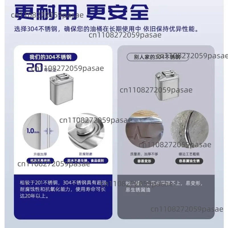 430 Stainless Steel Liquid Storage Tank 10L–40L | Portable Fuel