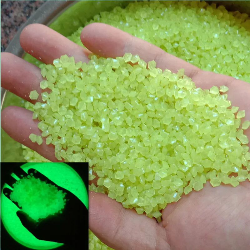 3- Luminous Sand Glow Dark Pebbles Stone Home Garden Yard Outdoor