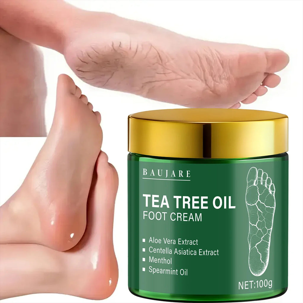 Tea Tree Oil Foot Cream – Aloe, Hyaluronic Acid & Retinol