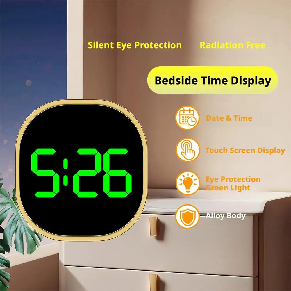 Mini LED Digital Car Clock – Stick-On Luminous Dashboard Clock