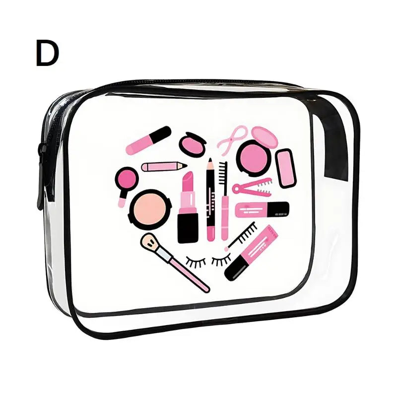Clear PVC Travel Toiletry Bag – Zippered Cosmetic Organizer