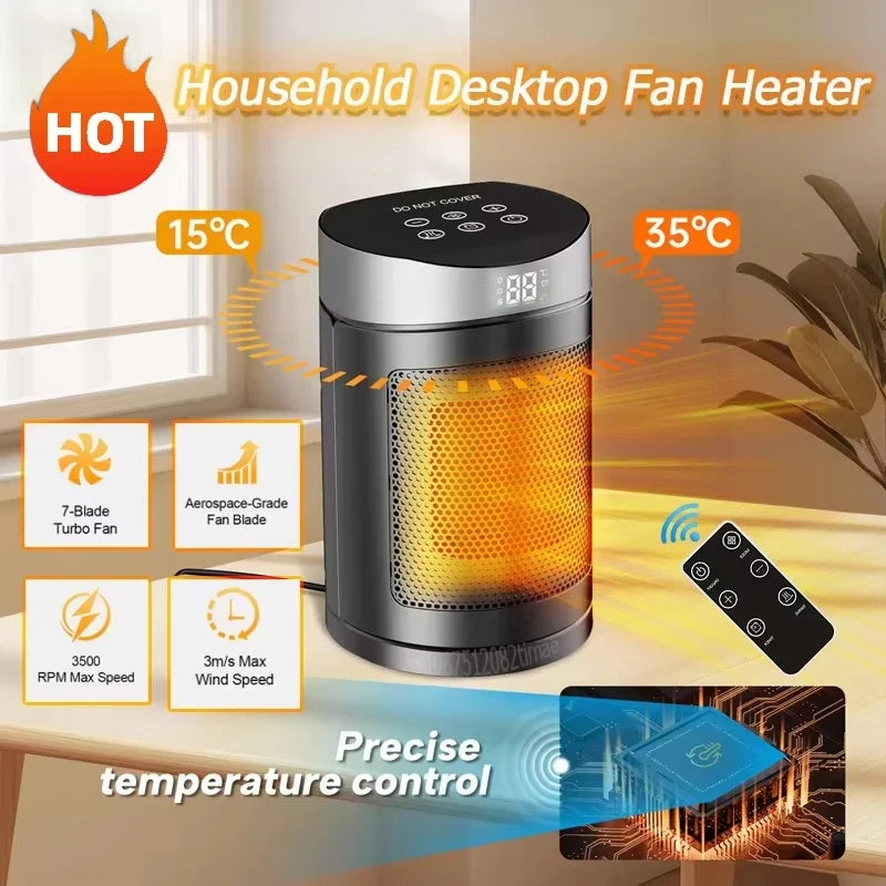1500W Space Heater with Remote, Timer & Overheat Protection