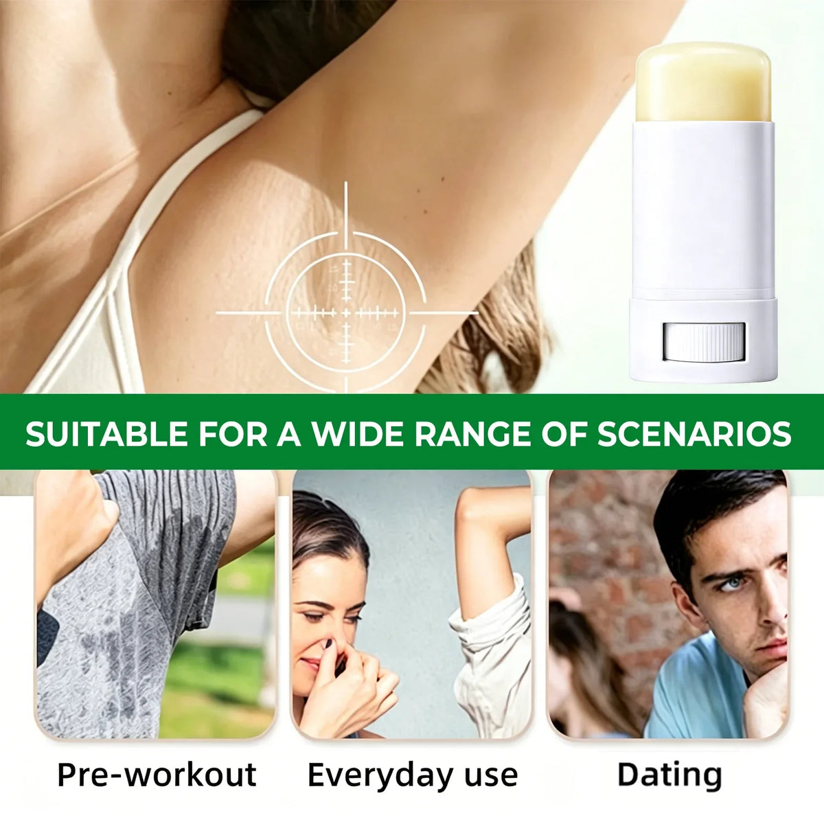 Lanemay Coconut Oil Aluminum-Free Deodorant Stick | 72Hr