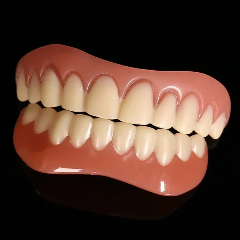 Silicone Snap-On Veneers | Upper & Lower Fake Teeth Cover
