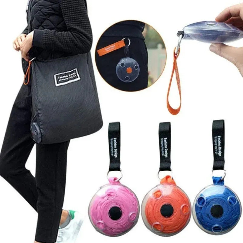 Foldable Reusable Shopping Bag – Compact Roll-Up Eco Tote