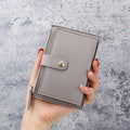 Women's Slim PU Leather Card Holder Wallet | Mini Zipper Purse