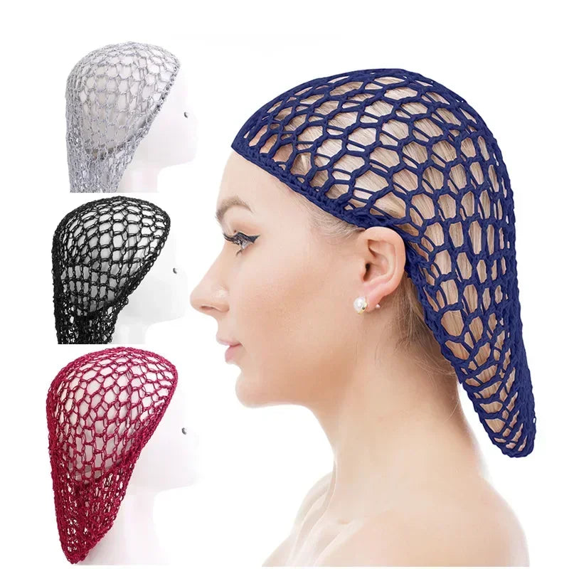 Women's Mesh Crochet Turban Beanie | Sleep Cap & Snood Hat