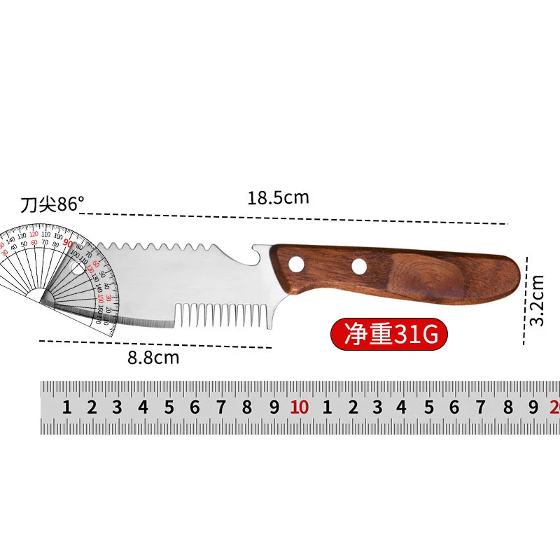 2-in-1 Serrated Vegetable Peeler & Bottle Opener | Wooden Handle