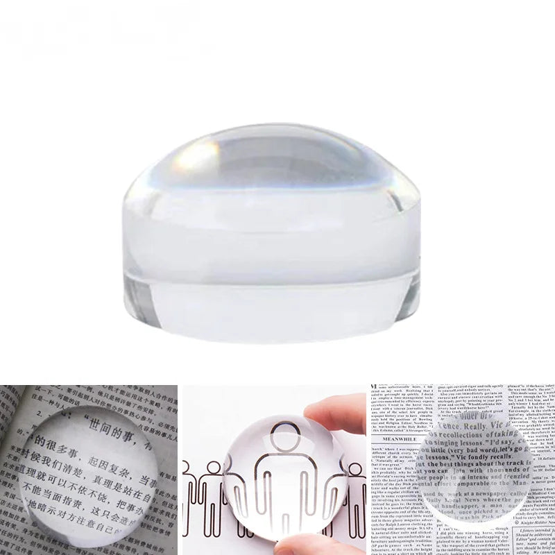 65mm HD Acrylic Dome Reading Magnifier – Paperweight Style