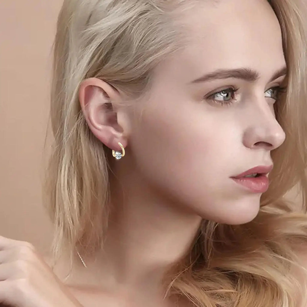 Germanium Magnetic Hoop Earrings – Silver & Gold Gift Jewelry