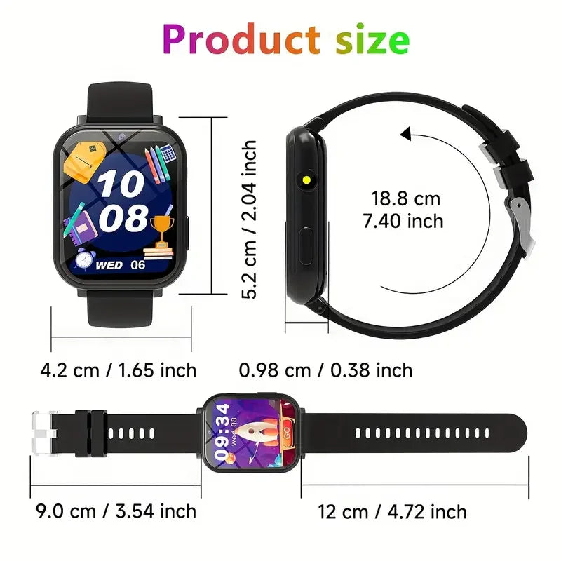 Kids Smart Watch 1.83" | Camera, 18 Games & LED Torch