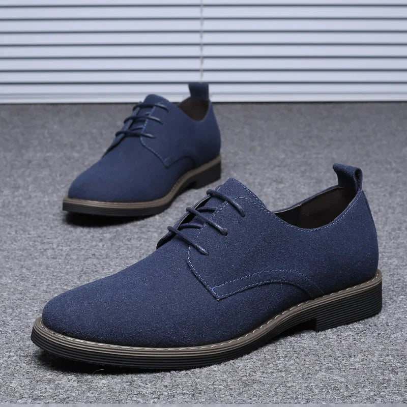 Men's British Oxford Dress Shoes – Waterproof Lace-Up Leather