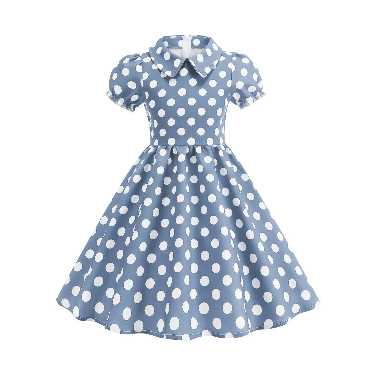 Girls Vintage Polka Dot Princess Dress | Retro Summer A-Line