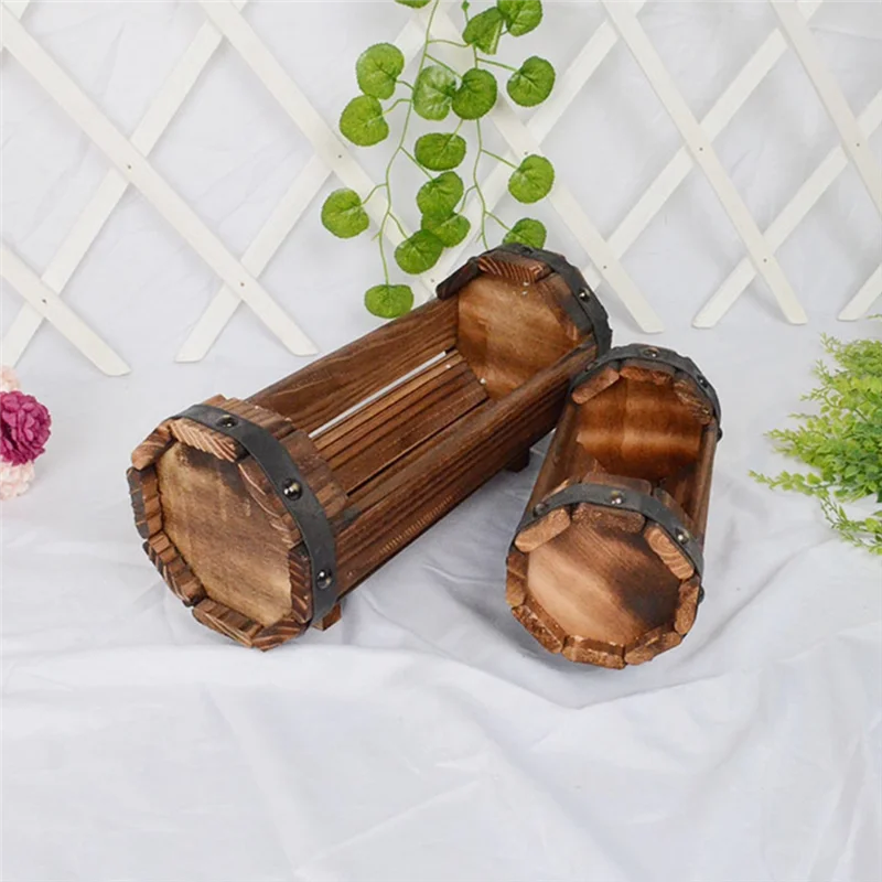 Y51A-Wood Flower Pots Wedding Decoration Carbonized Antiseptic Wood