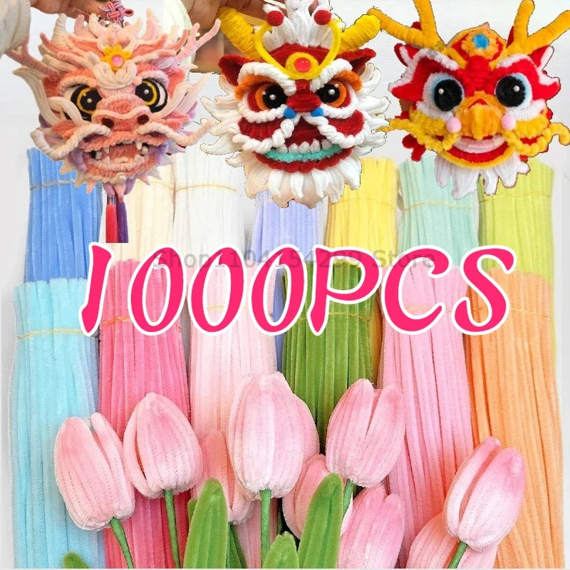 Chenille Stem Pipe Cleaners for Crafts & DIY | 100–1000 Pack