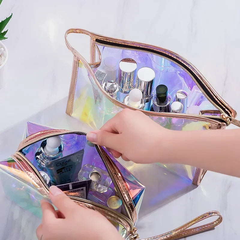 Clear PVC Laser Cosmetic Bag – Transparent Mini Makeup Pouch