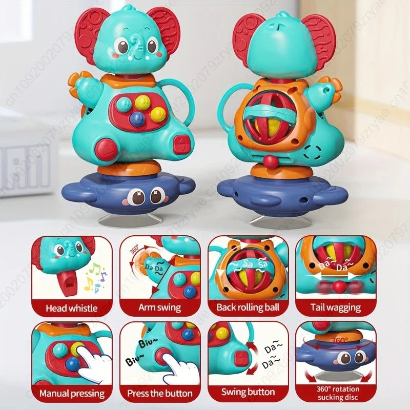 Baby Elephant Rattle Toy – Sensory Development for Infants